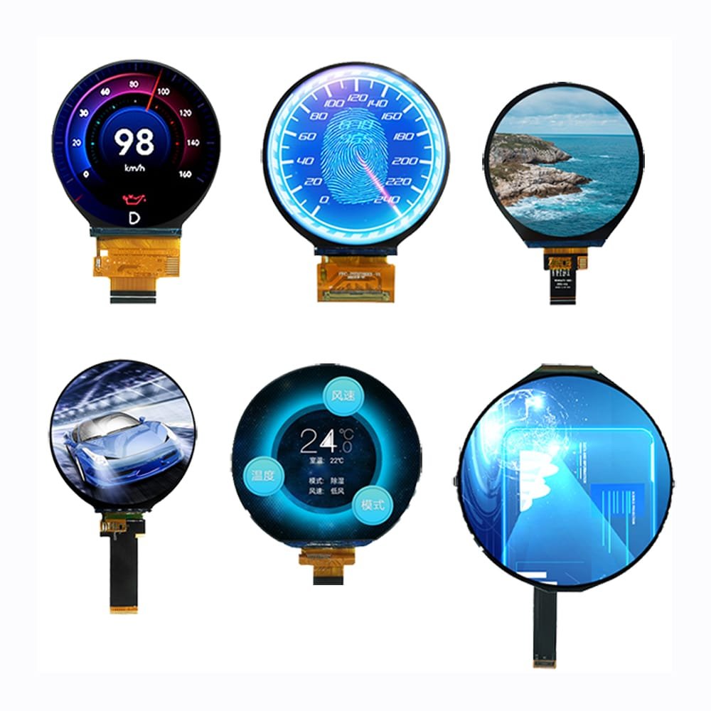 保持形容词"round"的语法正确性，译为"Rundes"以匹配中性名词"Display"