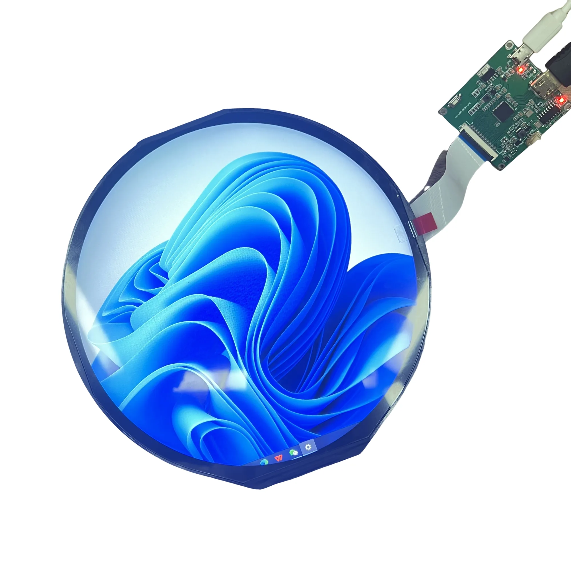 7-Inch Round TFT LCD Display, 1080×1080 Resolution, High-Brightness, LVDS Interface