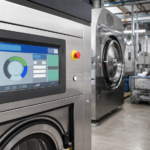Industrial laundry equipment with an embedded TFT HMI