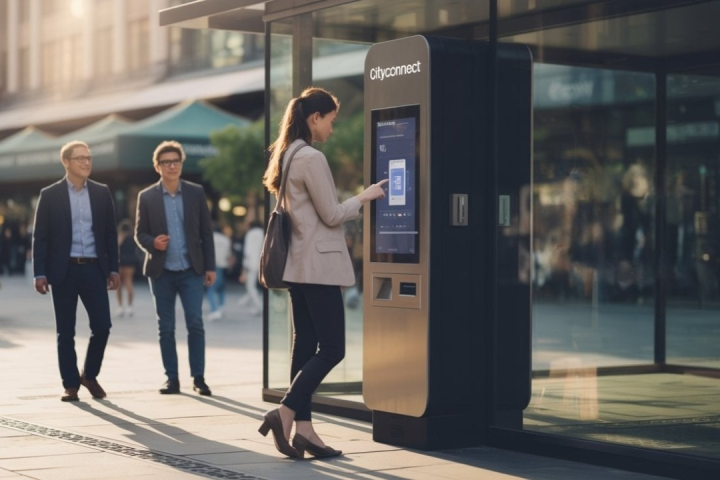 Outdoor self-service touchscreen kiosk Outdoor self-service touchscreen kiosk