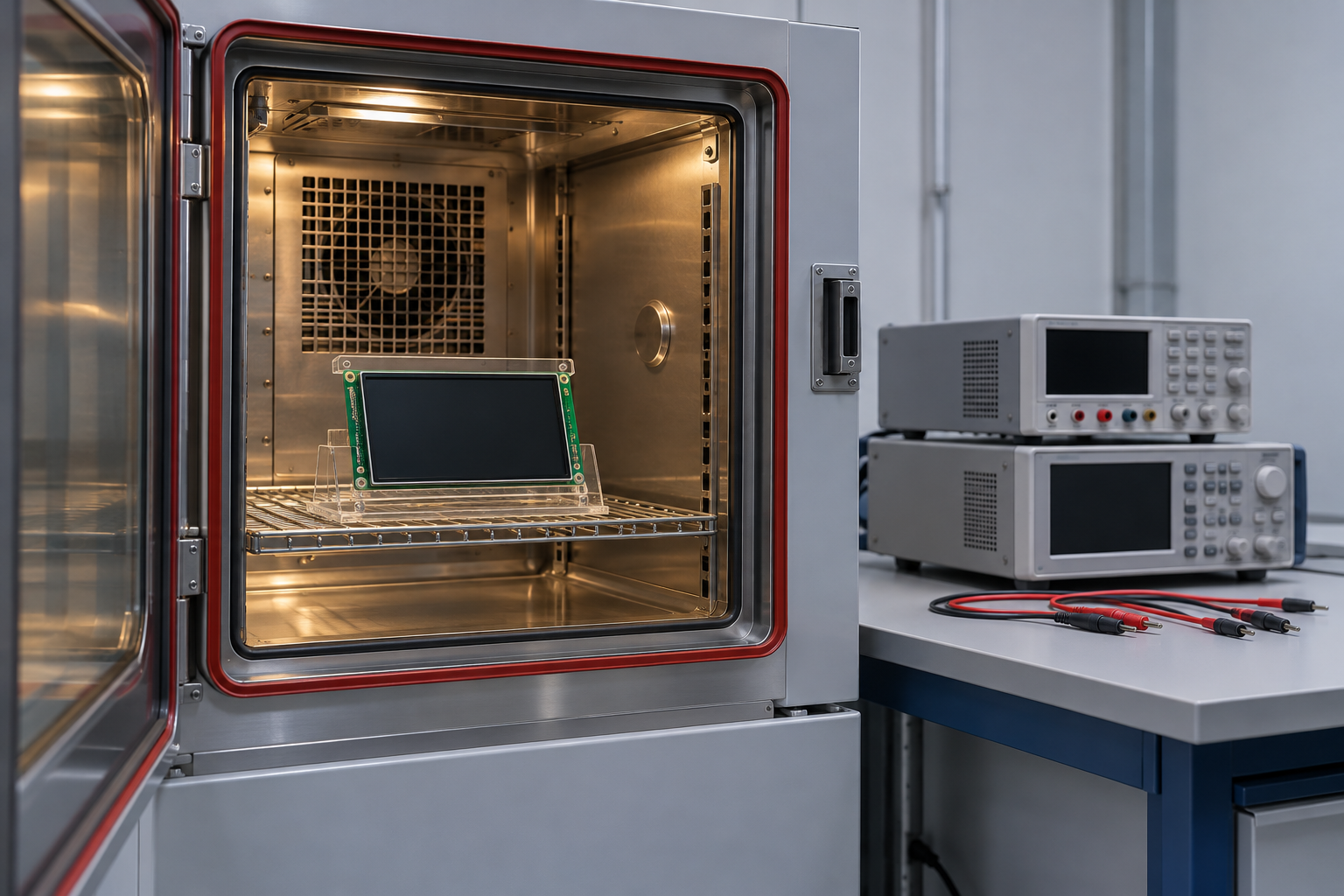 Thermal assessment Display module in a conceptual environmental test setting