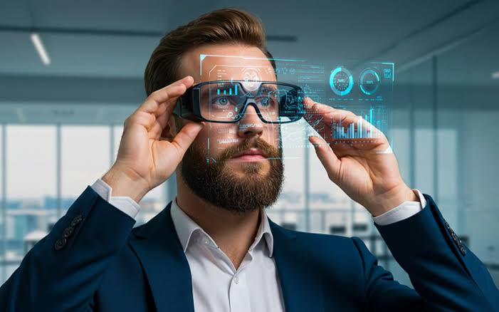 Smart glasses with an illustrated augmented reality interface