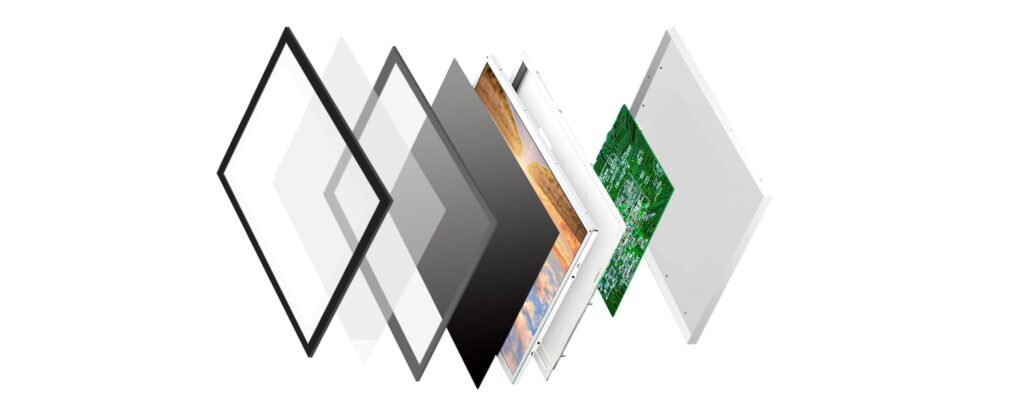 Exploded display assembly with cover glass, touch panel, LCD, electronics and housing Exploded display assembly with cover glass, touch panel, LCD, electronics and housing