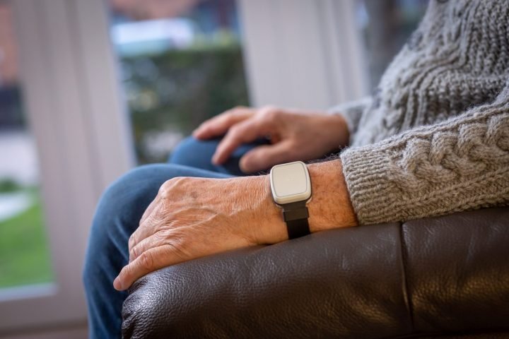 Wearable alert watch worn by an older adult